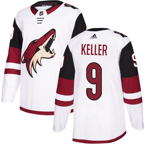 Adidas Coyotes #9 Clayton Keller White Road Authentic Stitched Youth NHL Jersey